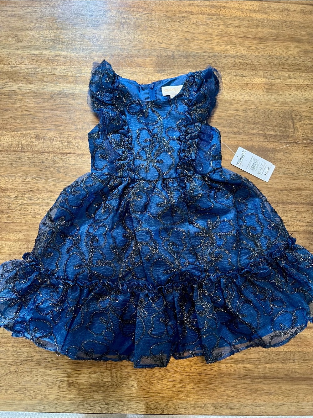 NWT Kenzie Girl Navy Blue Glitter Party Dress
